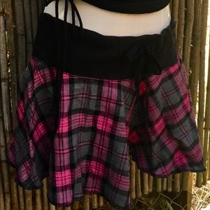 Flannel Plaid Mini Skirt